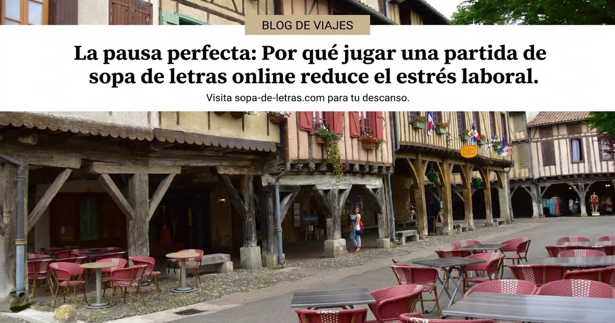La pausa perfecta: Por qué jugar una partida de sopa de letras online reduce el estrés laboral